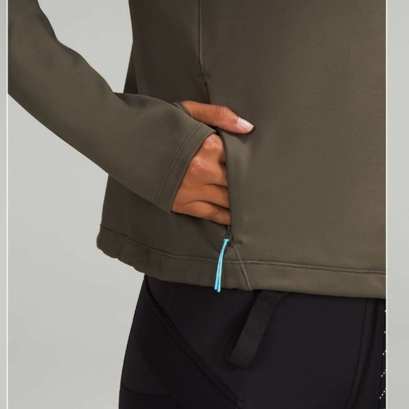 Lululemon Tech Fleece Hiking 1/4 Zip Pullover Carob Brown Size 4 - Picture 3 of 14